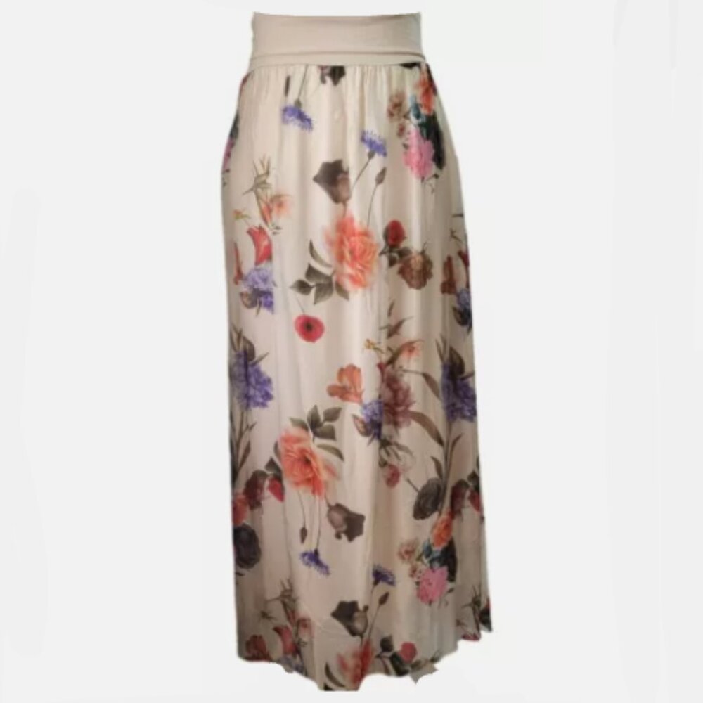 Brand New Women's Giusy Silk Blend Pull-On Skirt
